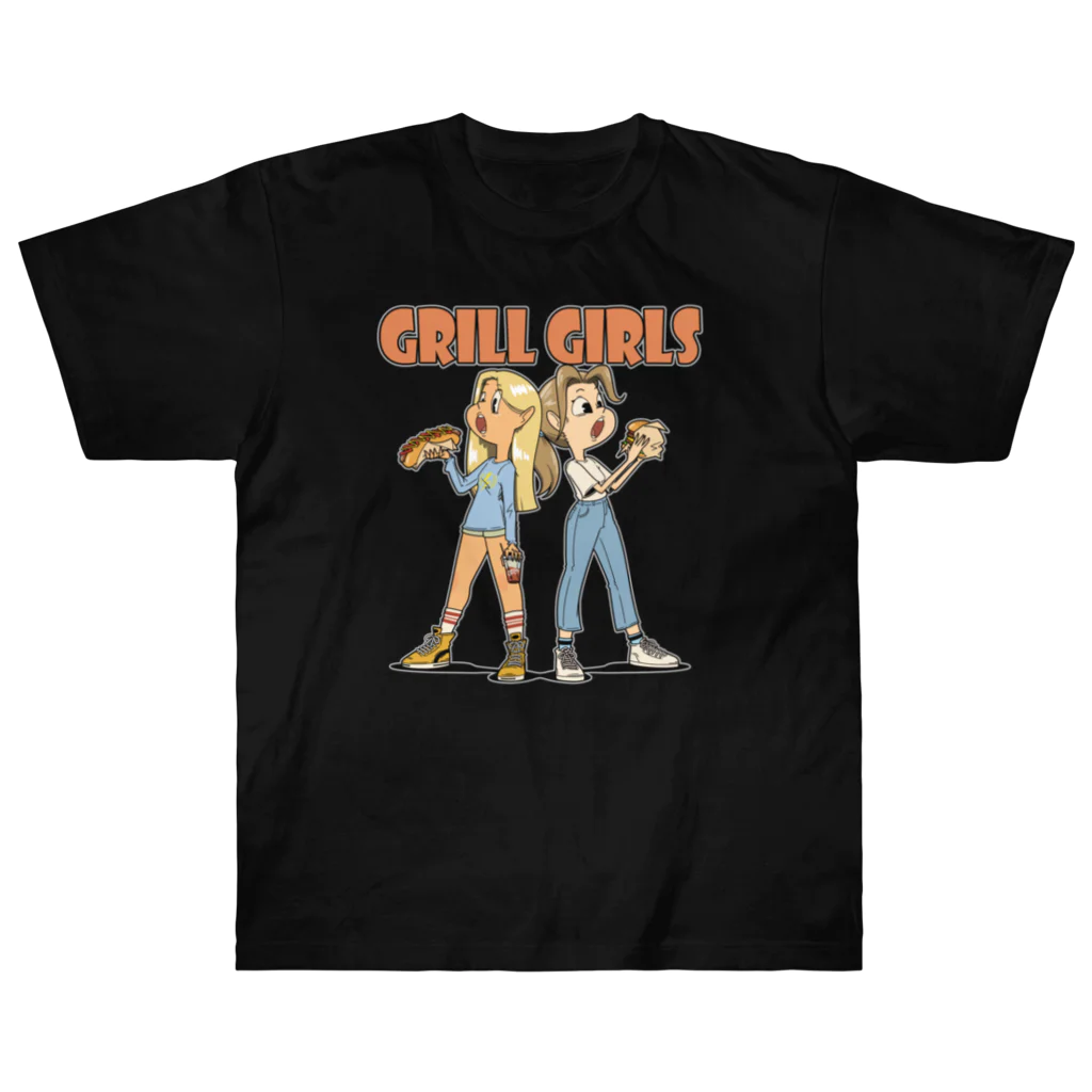 nidan-illustrationの"grill girls" ヘビーウェイトTシャツ