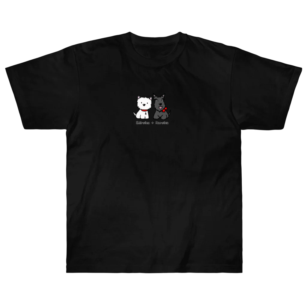 Kizplanning 「Sylph&Devil's」のしろいぬルッチー＋くろいぬリア Heavyweight T-Shirt