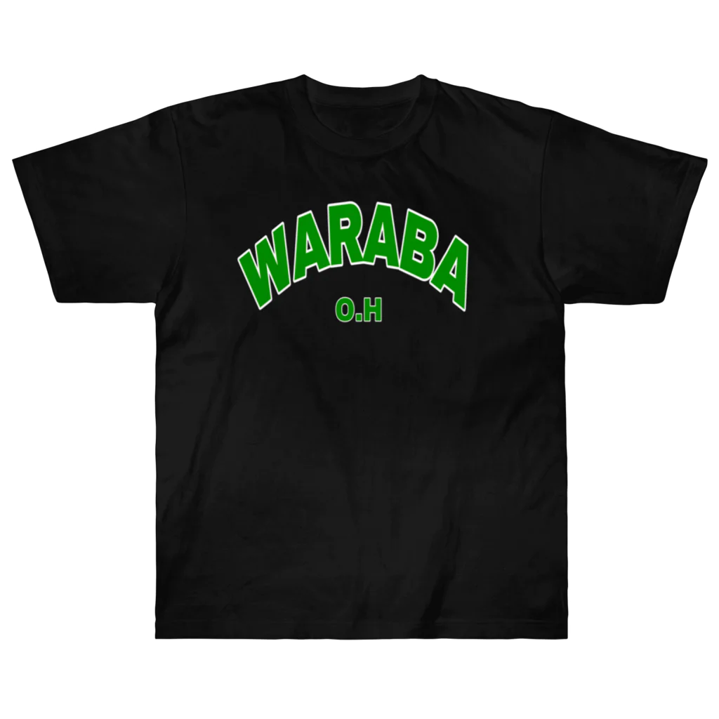 WARABA O.HのWARABA College Logo Green  ヘビーウェイトTシャツ