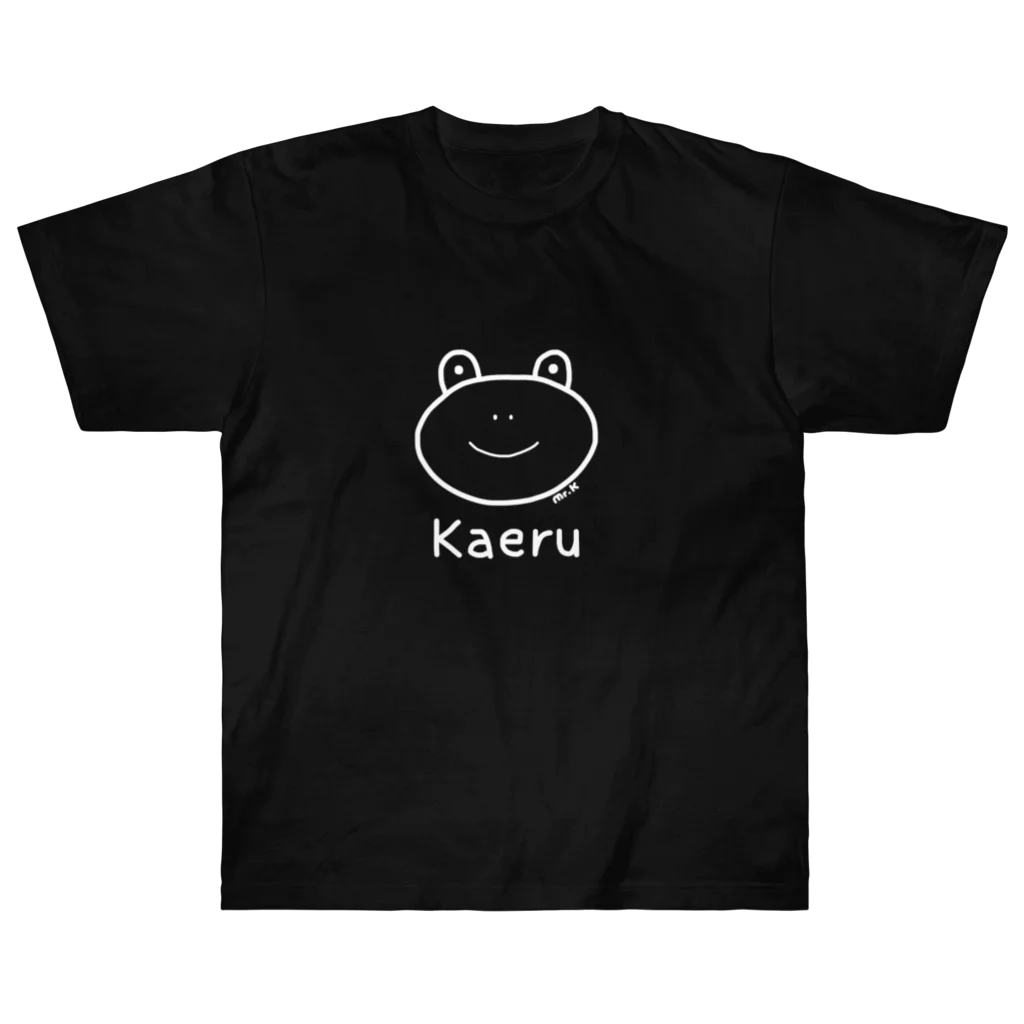 MrKShirtsのKaeru (カエル) 白デザイン ヘビーウェイトTシャツ