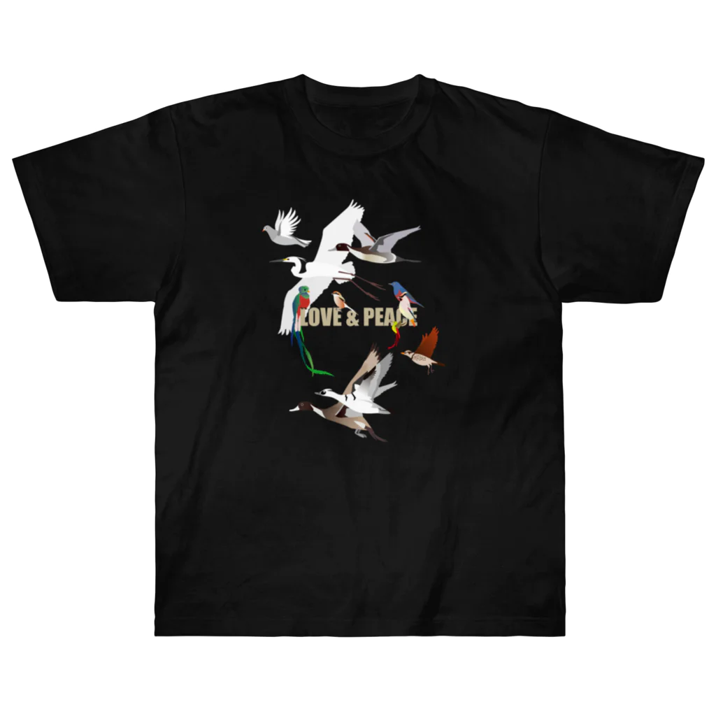 エダマメトイチ雑貨店のLOVE & PEACE  Heavyweight T-Shirt