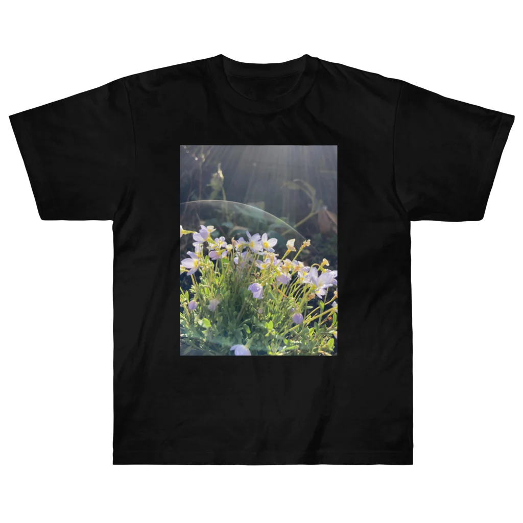 💖宇宙整体♪🌈♪こころからだチャンネル♪💖の植物のオーラ ヘビーウェイトTシャツ