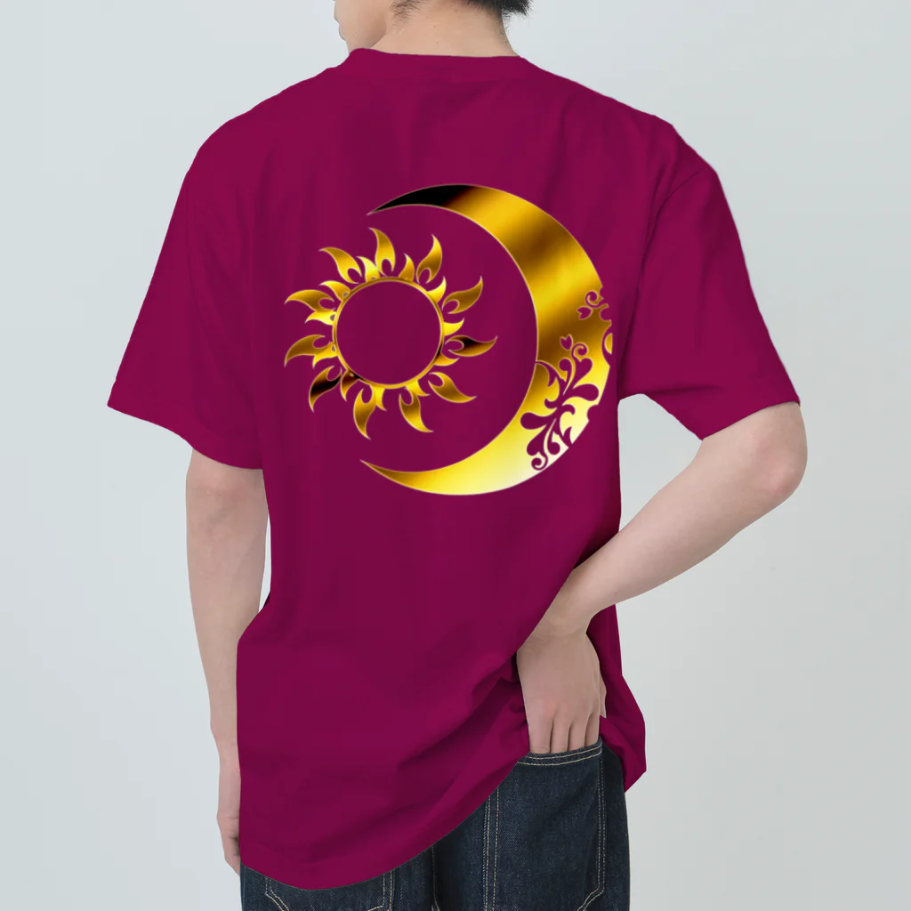 Senseの太陽と月 (Gold背面) ヘビーウェイトTシャツ