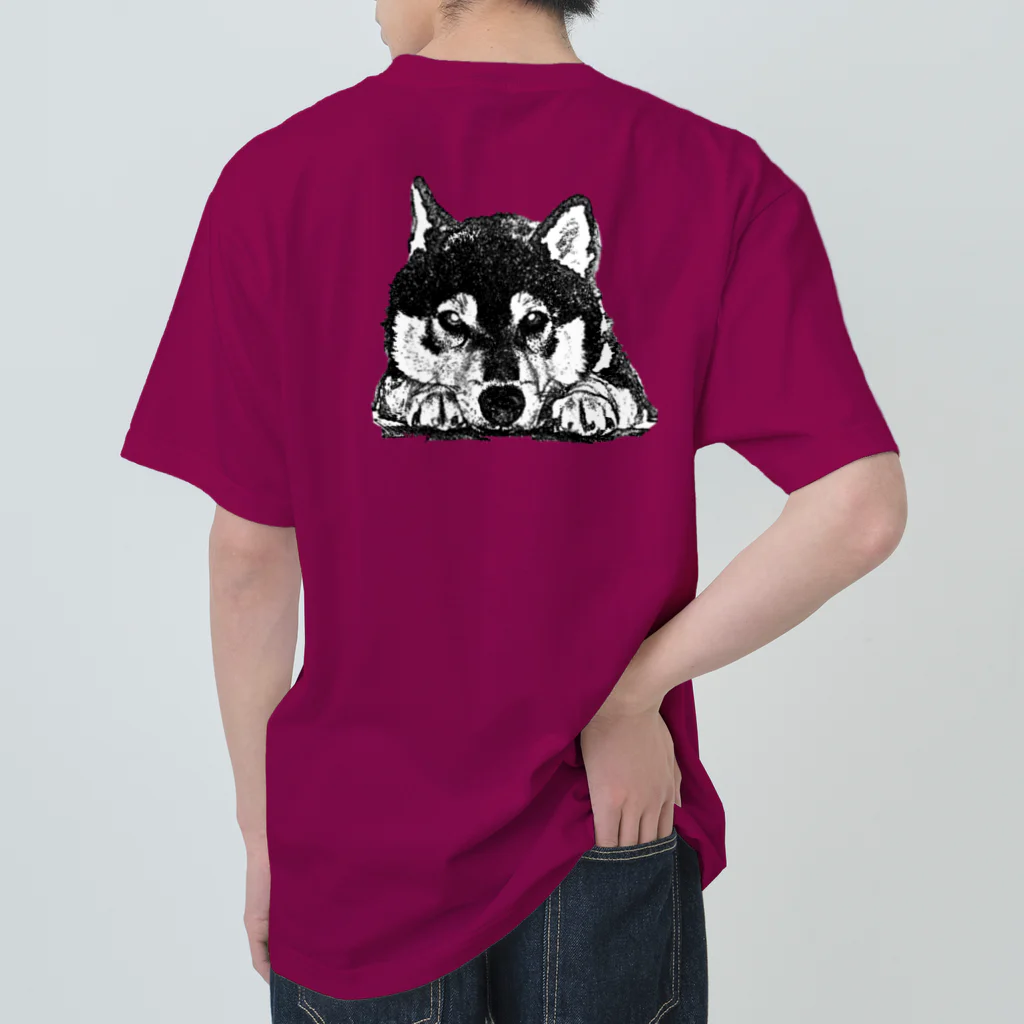 マロマロの黒柴 ヘビーウェイトTシャツ