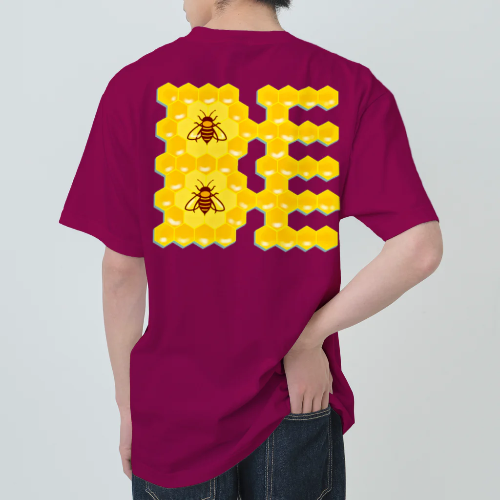 LalaHangeulのハニカム構造(BEE） ヘビーウェイトTシャツ