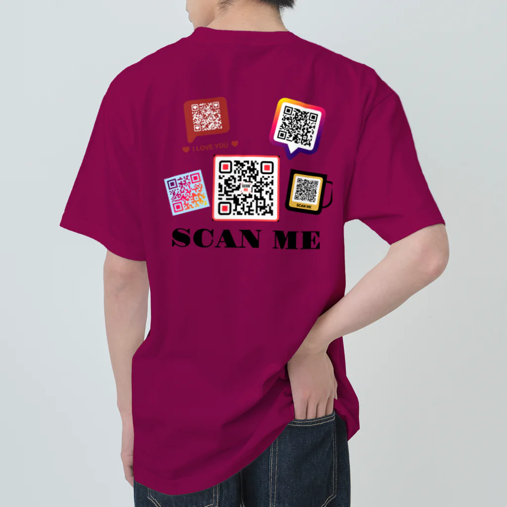 Studio L.O.LのSCAN ME いっぱいのQRコード ヘビーウェイトTシャツ