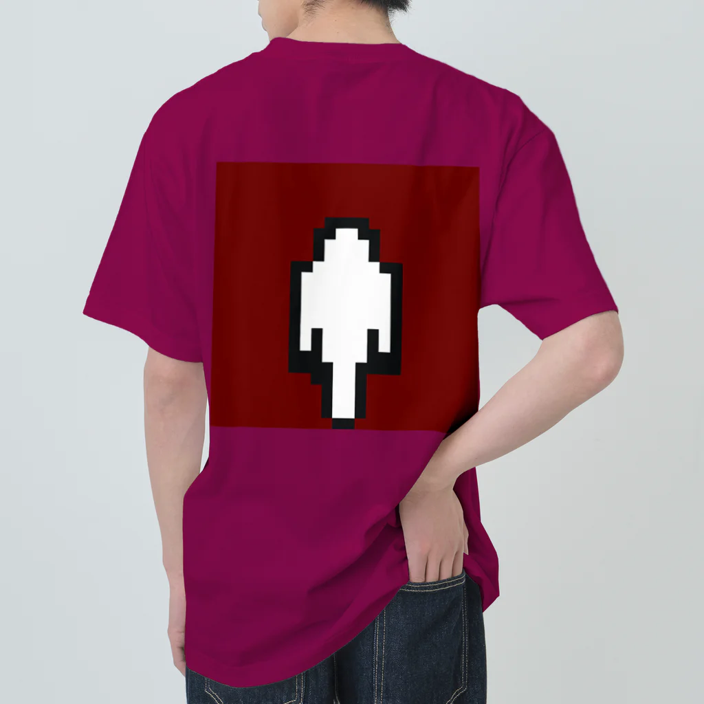 文鳥の背中のJAVA SPARROW'S BACK T-shirt (red) ヘビーウェイトTシャツ