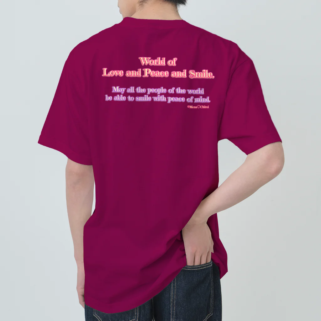 Mona♡ChirolのWorld of Love＆Peace＆SmileーPink Vol.②ー Heavyweight T-Shirt