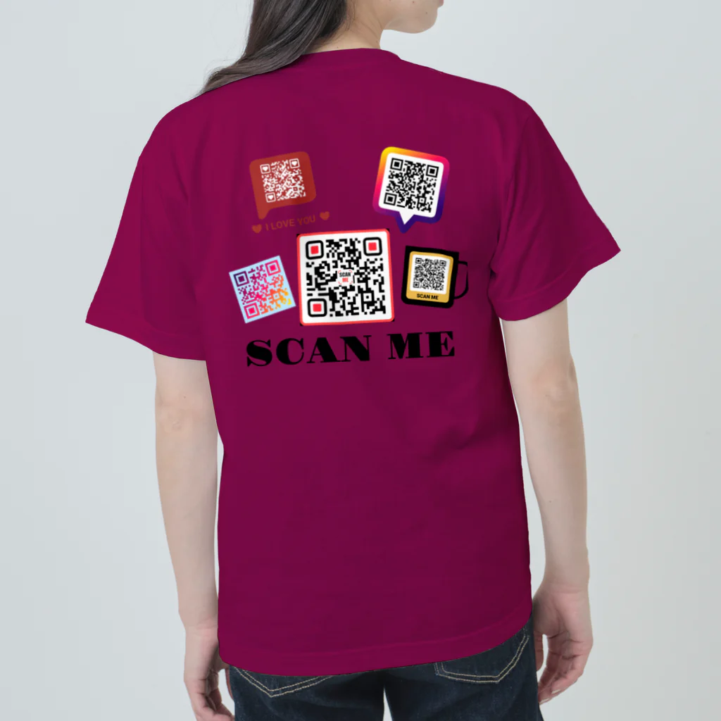 Studio L.O.LのSCAN ME いっぱいのQRコード ヘビーウェイトTシャツ