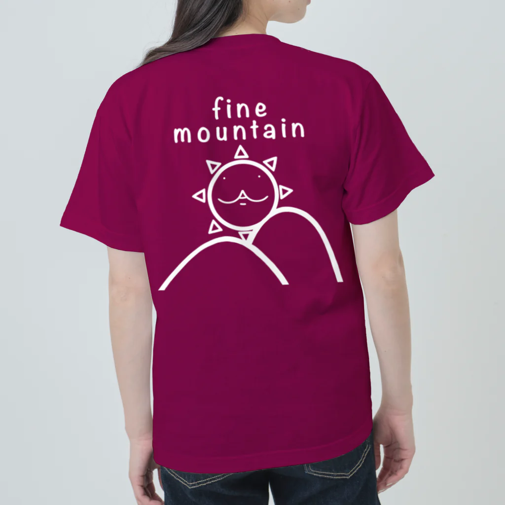 YUTANEKO公式ショップのfine mountain outdoor 白ヌキ Heavyweight T-Shirt