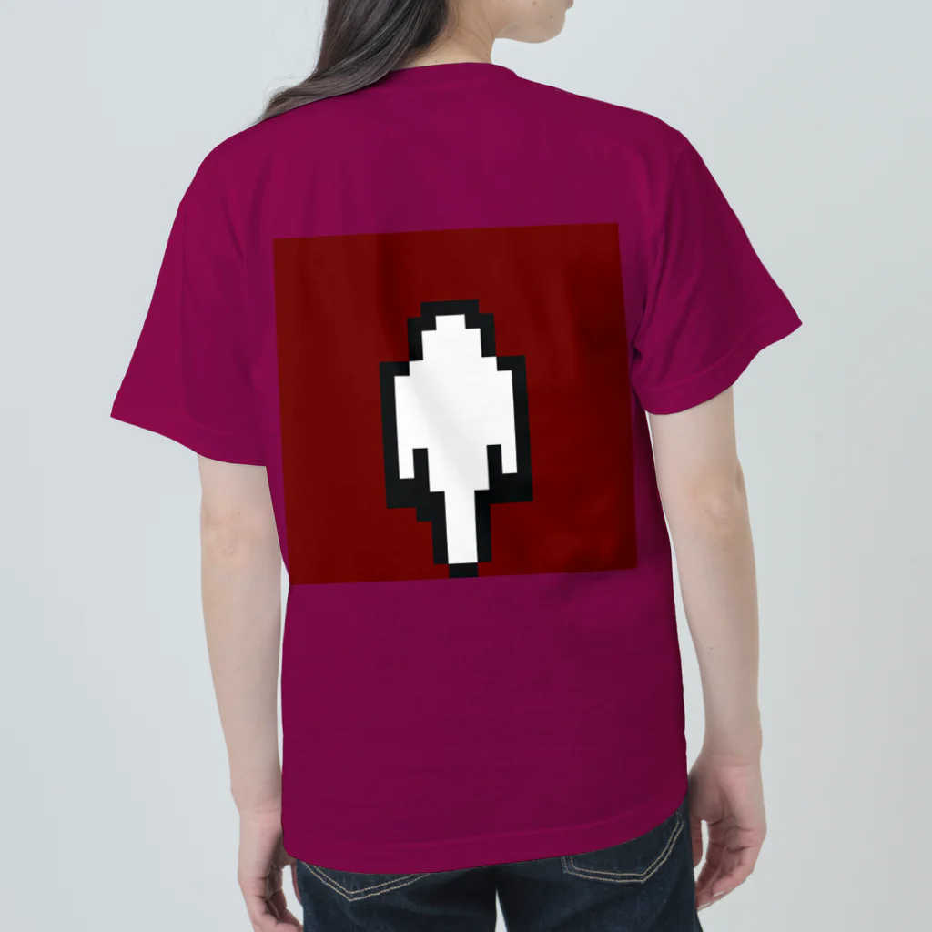 文鳥の背中のJAVA SPARROW'S BACK T-shirt (red) ヘビーウェイトTシャツ