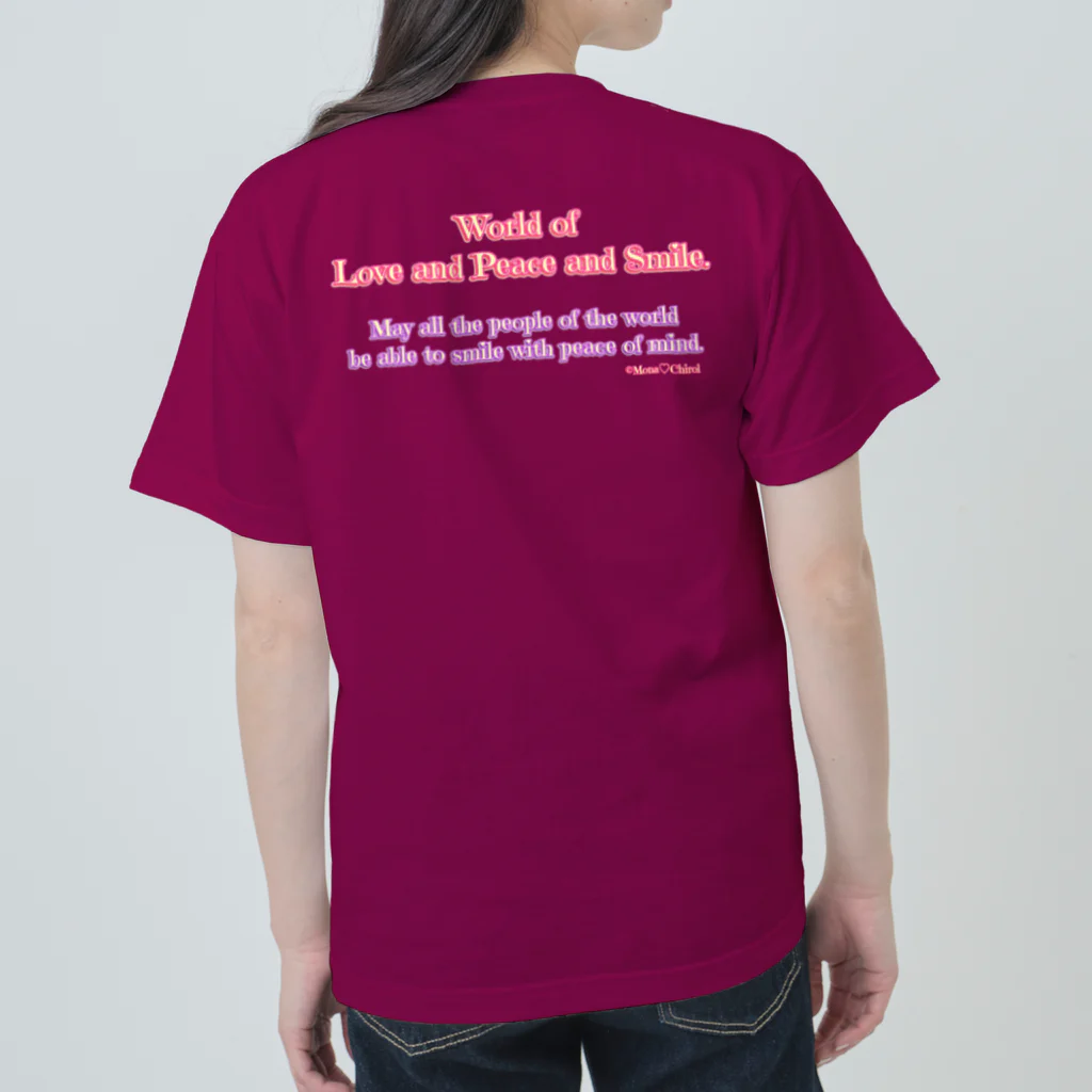 Mona♡ChirolのWorld of Love＆Peace＆SmileーPink Vol.②ー Heavyweight T-Shirt