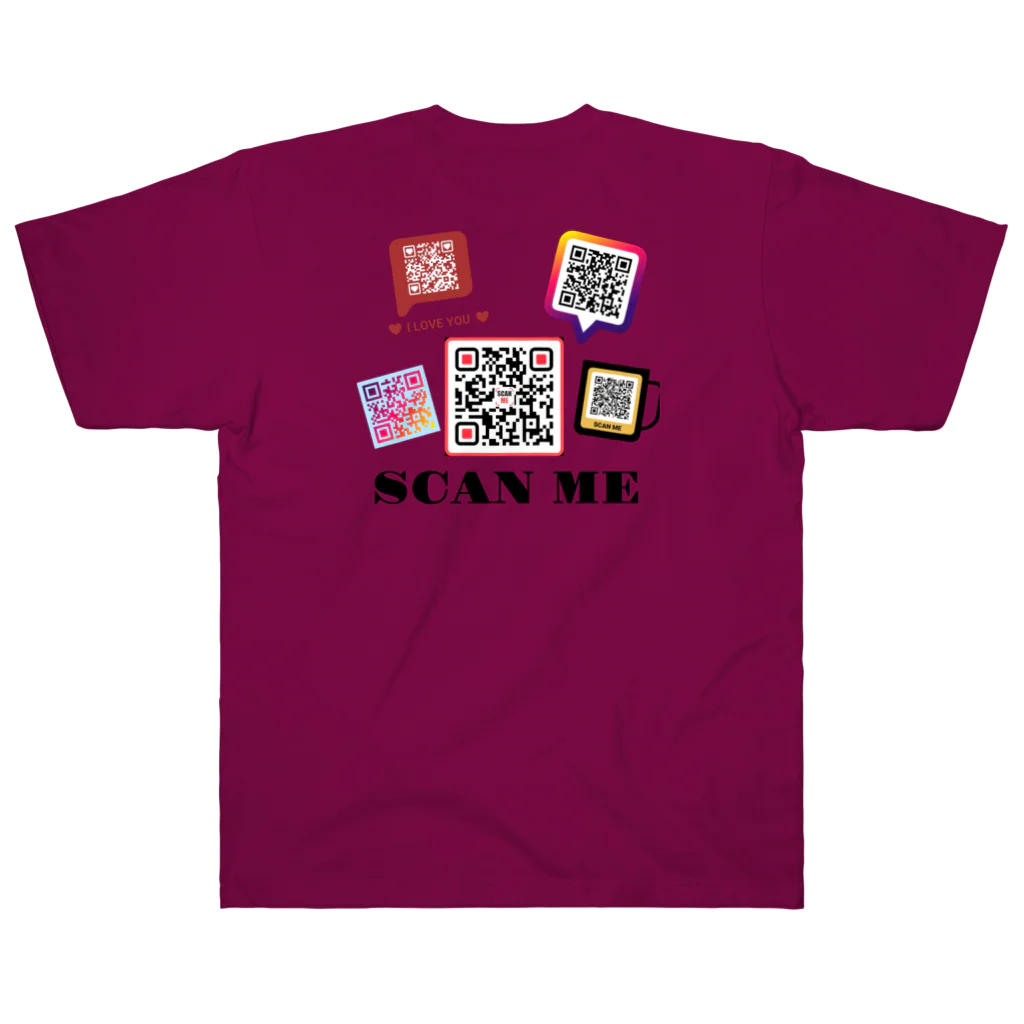 Studio L.O.LのSCAN ME いっぱいのQRコード ヘビーウェイトTシャツ