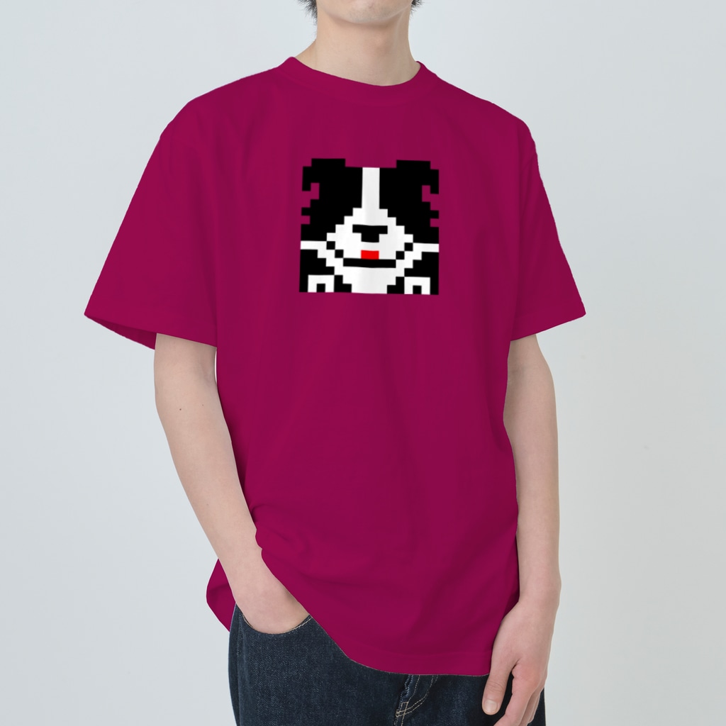 ボダコのレオのボーダーコリー　ドットなオフショット Heavyweight T-Shirt