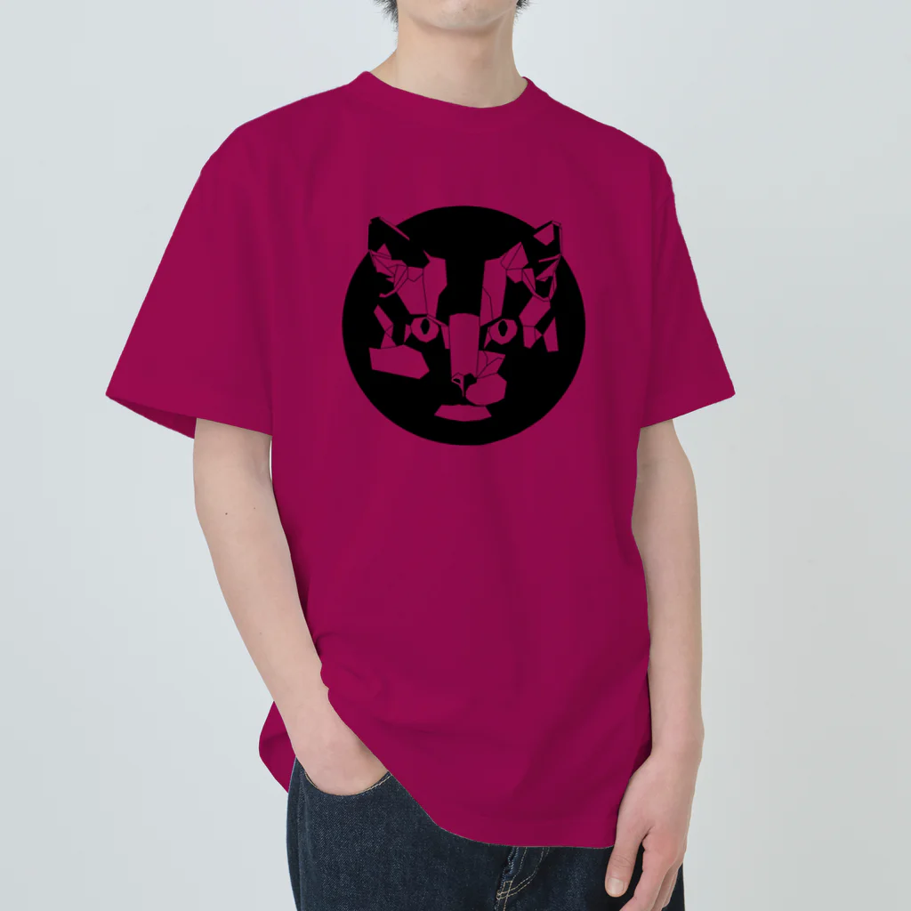 Fontaのジオメトリック猫 Heavyweight T-Shirt