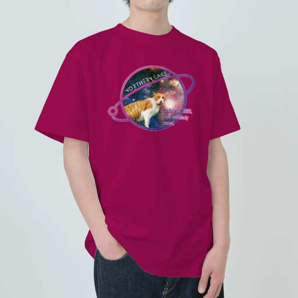 Loveuma. official shopのSpace cat meto by NLD ヘビーウェイトTシャツ