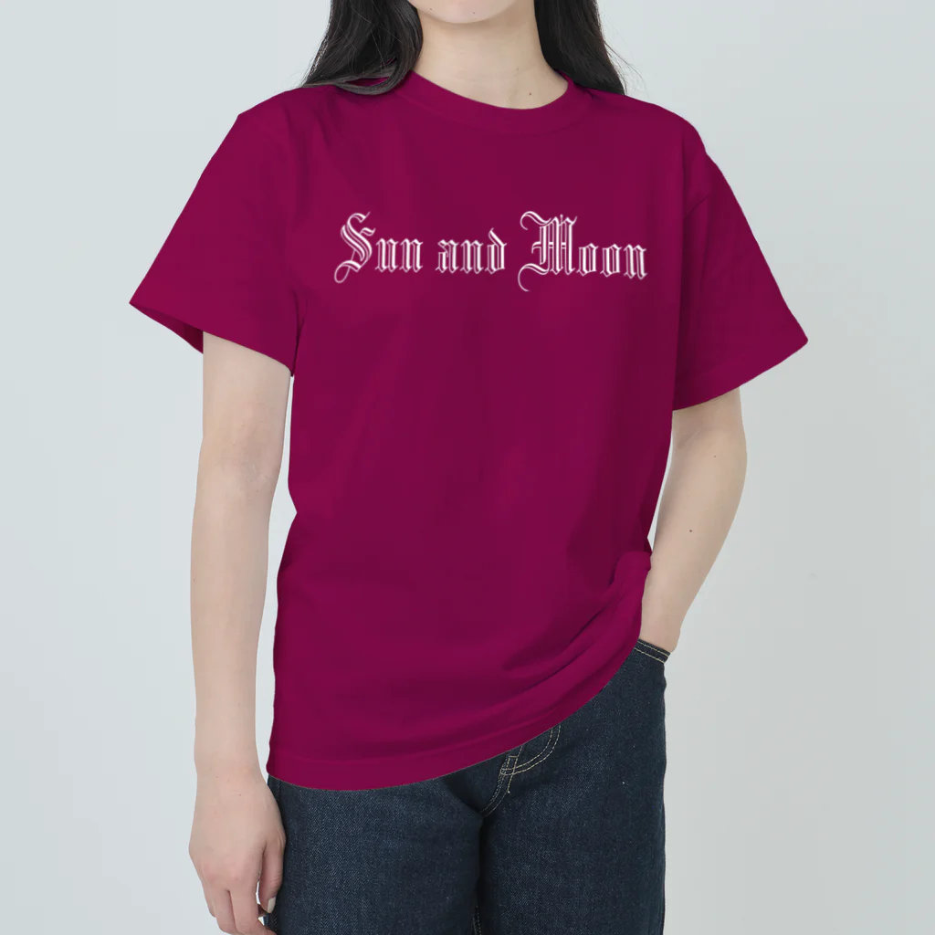 Senseの太陽と月 (Gold背面) ヘビーウェイトTシャツ