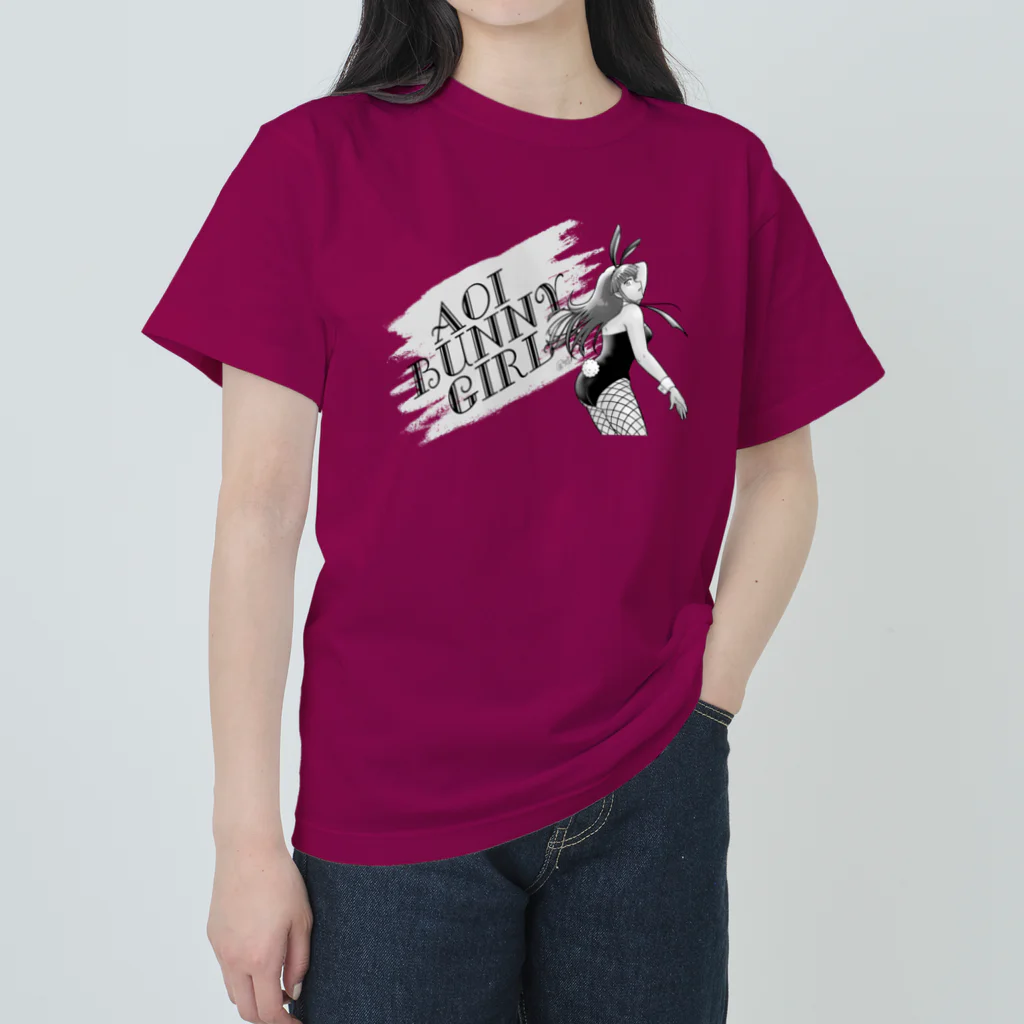 ほしまろずの葵ちゃんバニーガール後ろ(モノクロ) Heavyweight T-Shirt