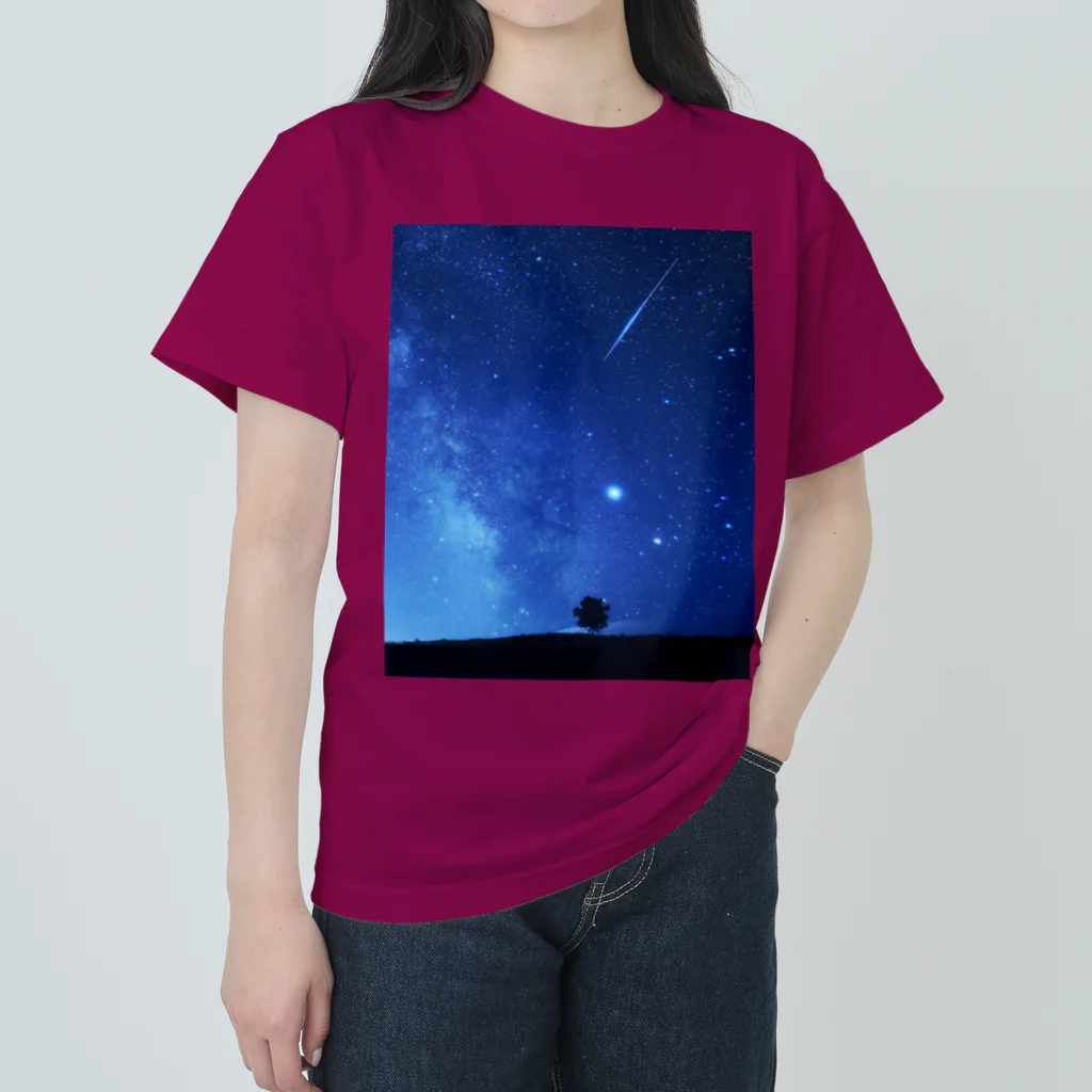 nordmint　(ノルドミント)の星が降る夏の夜空2 ヘビーウェイトTシャツ