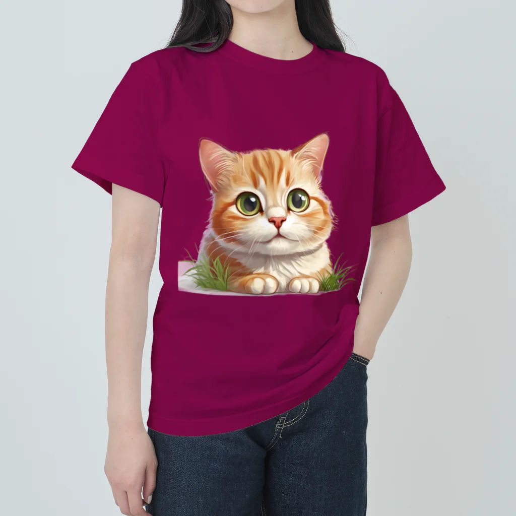 こひさま ショップ - 陽だまりの笑顔のねこのまちまち ヘビーウェイトTシャツ