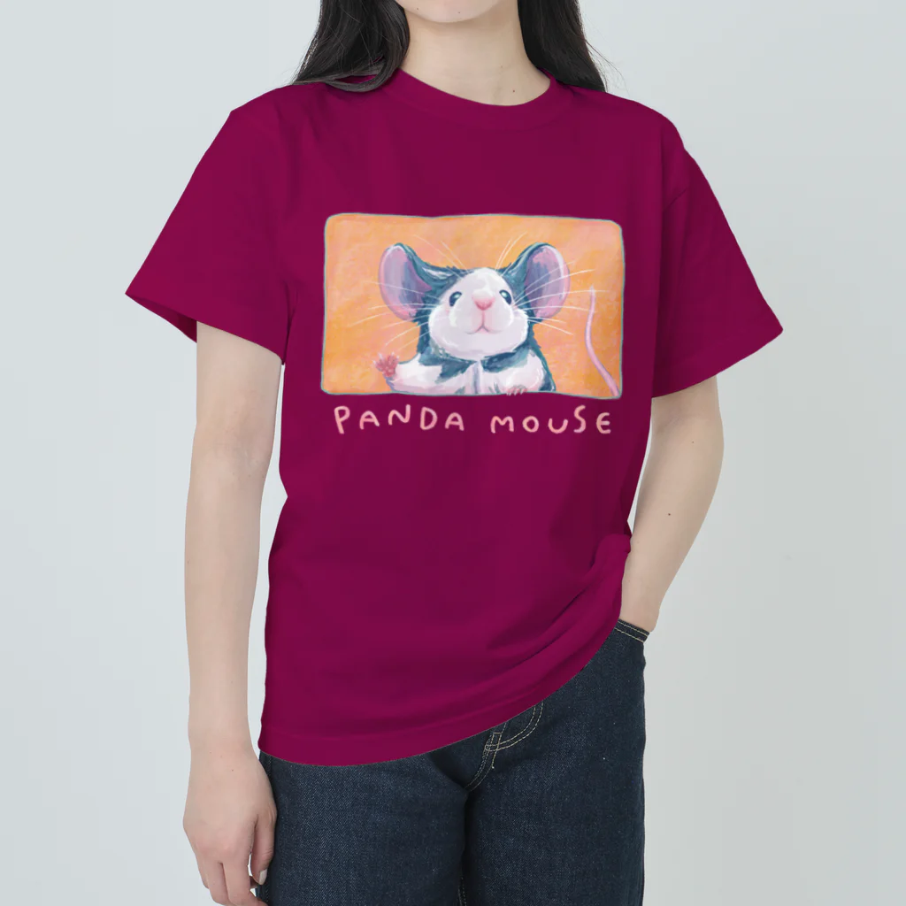 よふかしパーティーのパンダマウスちゃん ヘビーウェイトTシャツ