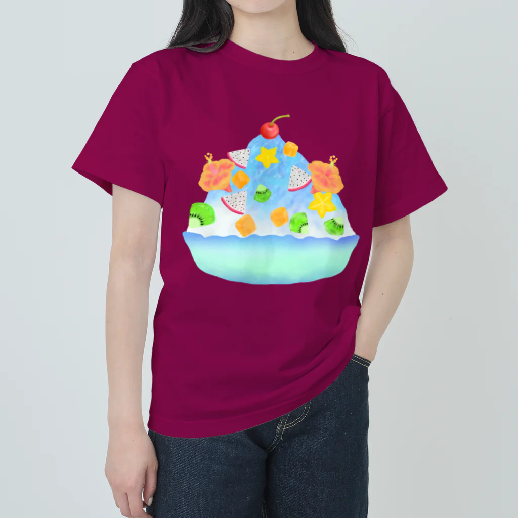 Lily bird（リリーバード）のトロピカル・ブルーハワイかき氷 ヘビーウェイトTシャツ