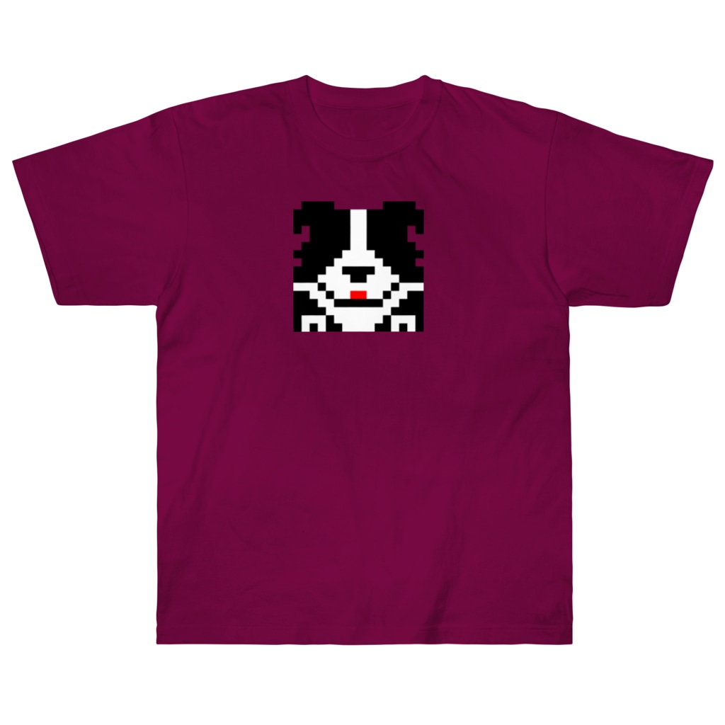 ボダコのレオのボーダーコリー　ドットなオフショット Heavyweight T-Shirt