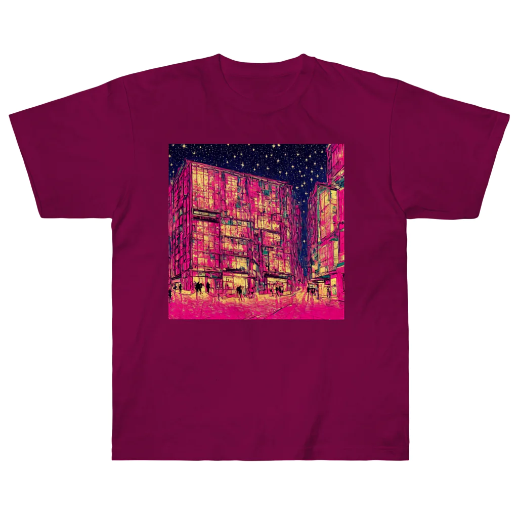 TakashiSのmodern pink city ヘビーウェイトTシャツ
