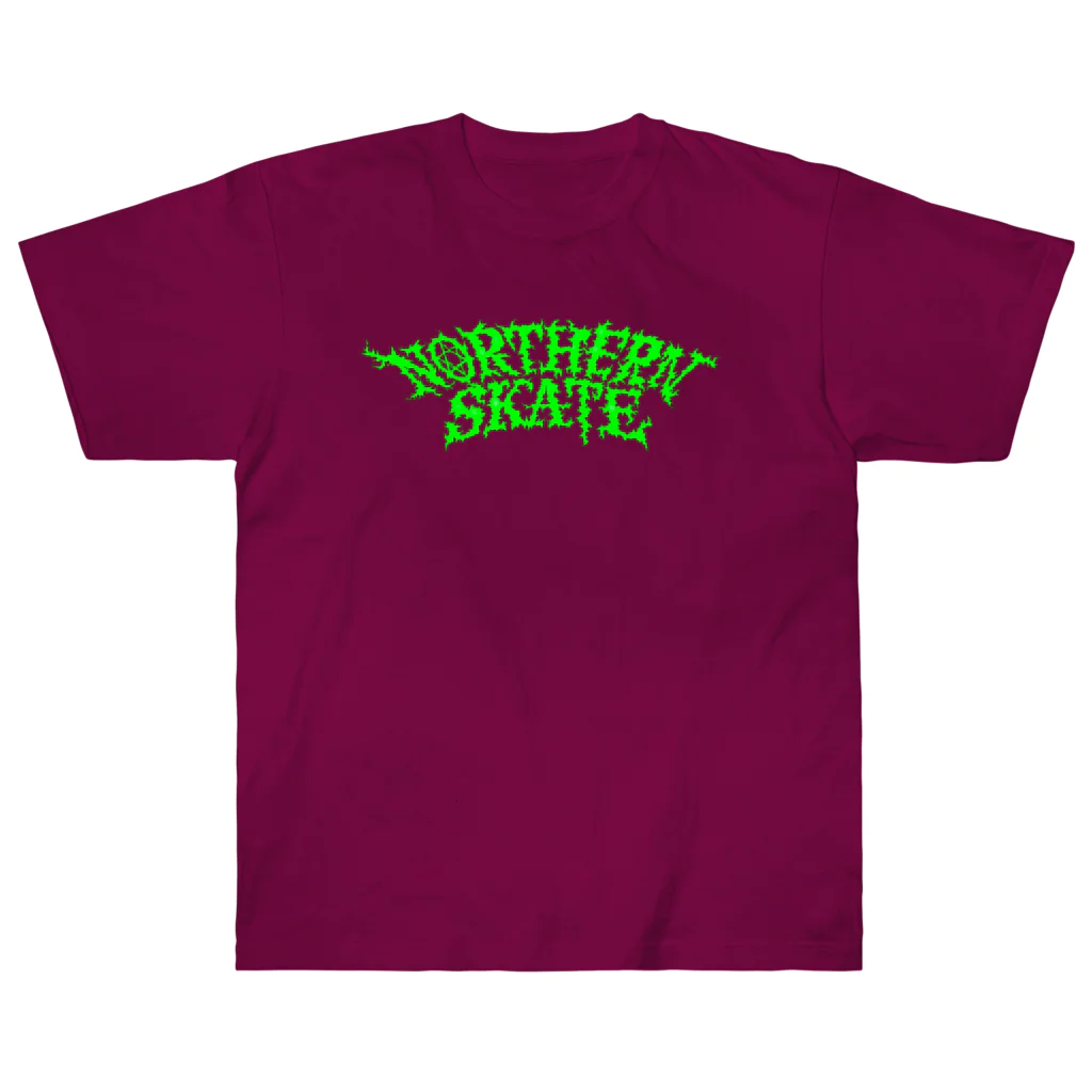 Northern_SKaTeの"BIRIBIRI SKATE"Light green ヘビーウェイトTシャツ