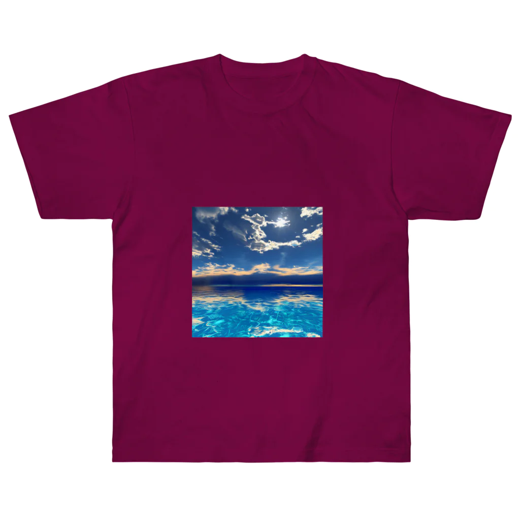 million-mindの澄んだ海と青空と Heavyweight T-Shirt