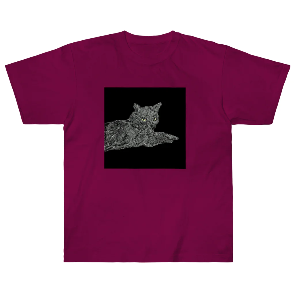 たかはしの店の黒猫のジジ Heavyweight T-Shirt