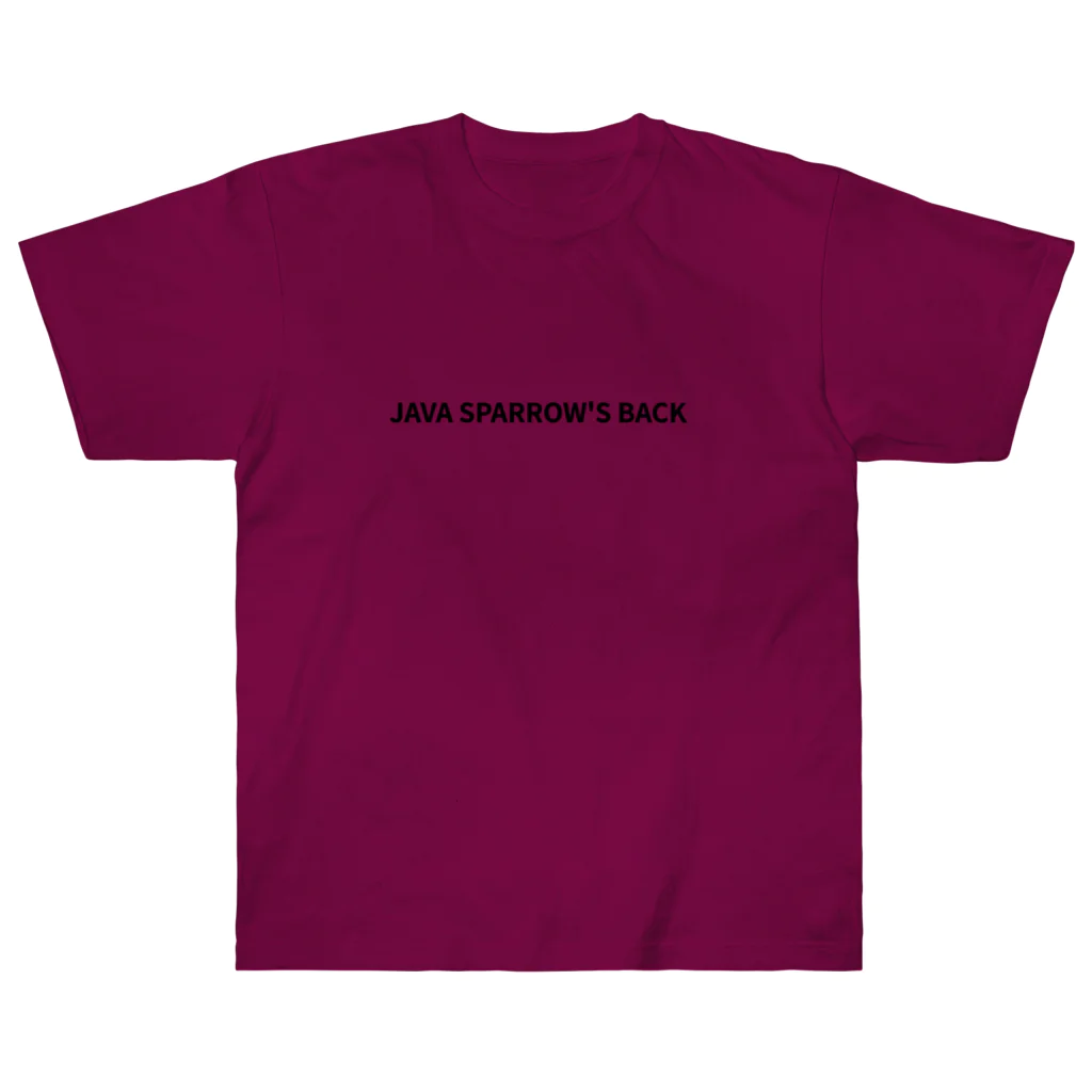 文鳥の背中のJAVA SPARROW'S BACK T-shirt (red) ヘビーウェイトTシャツ