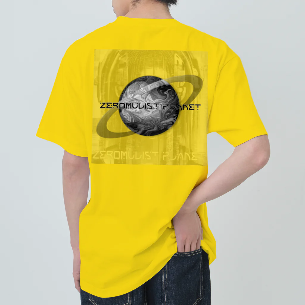 Aimurist のZeromulist planet IAM モノクロ ヘビーウェイトTシャツ