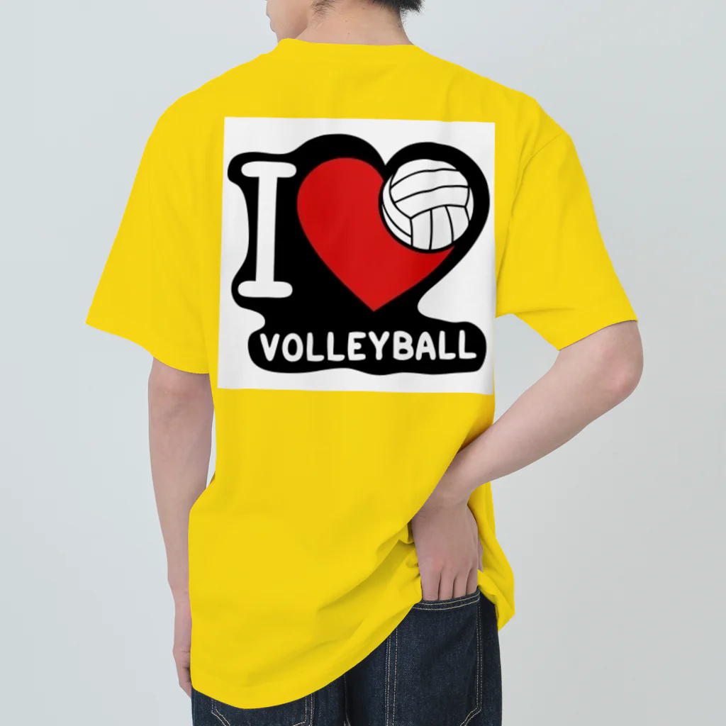 【volleyball online】の「ＩLOVE バレーボール」 ヘビーウェイトTシャツ