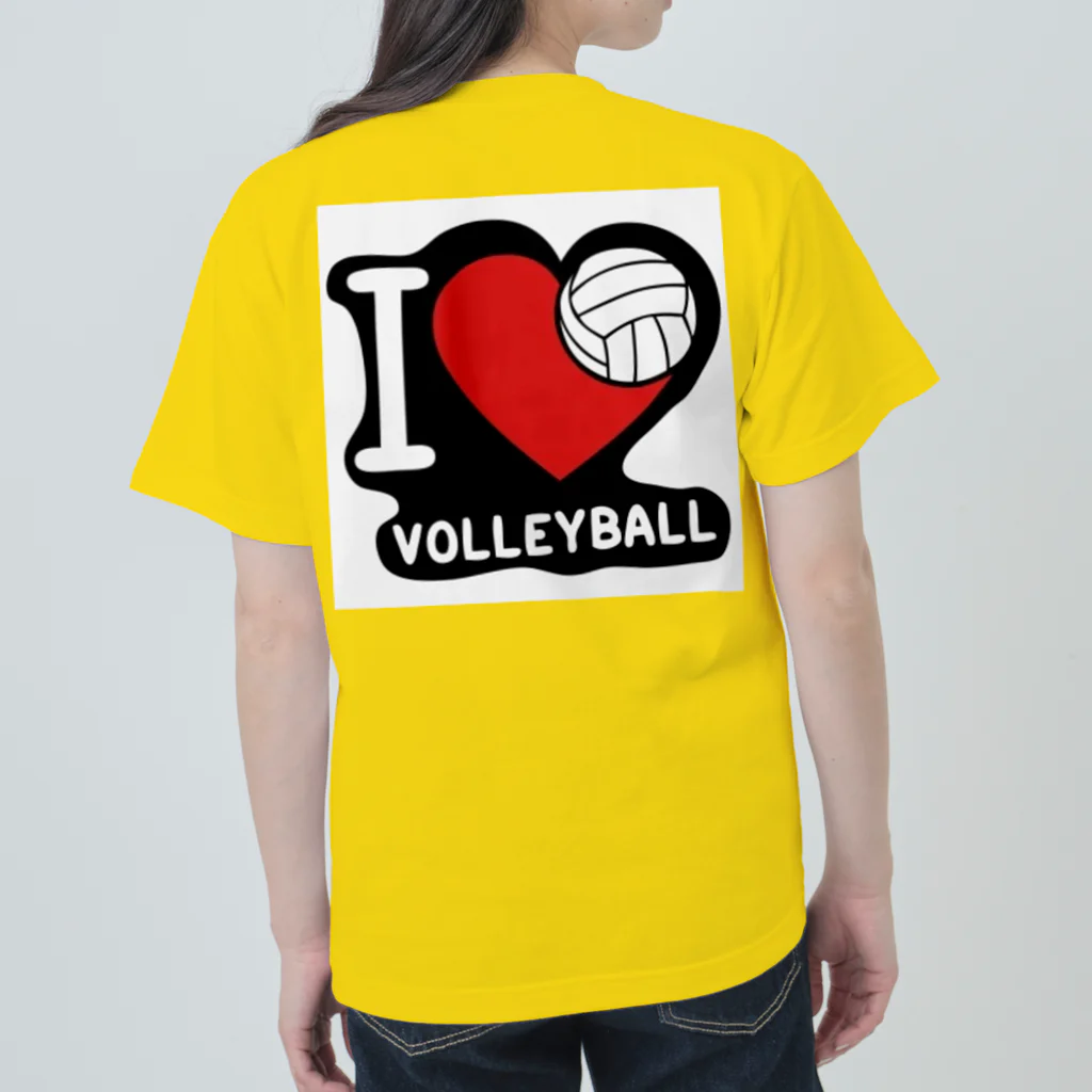 【volleyball online】の「ＩLOVE バレーボール」 ヘビーウェイトTシャツ