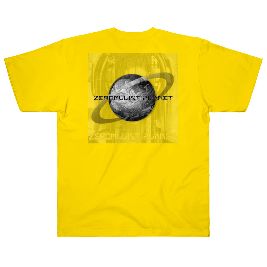 Aimurist のZeromulist planet IAM モノクロ ヘビーウェイトTシャツ