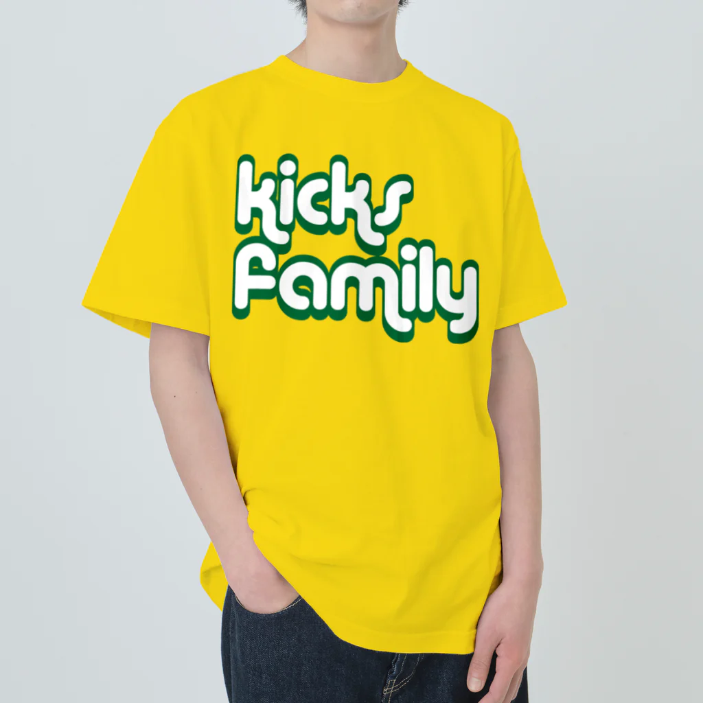 Kicks FamのKicks Family-green ヘビーウェイトTシャツ