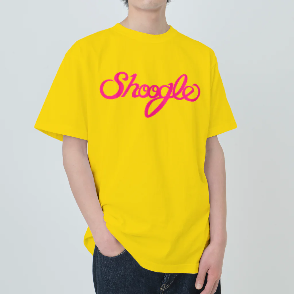 週刊少年ライジングサンズのShoogle(シューグル)ロゴ ピンク ヘビーウェイトTシャツ