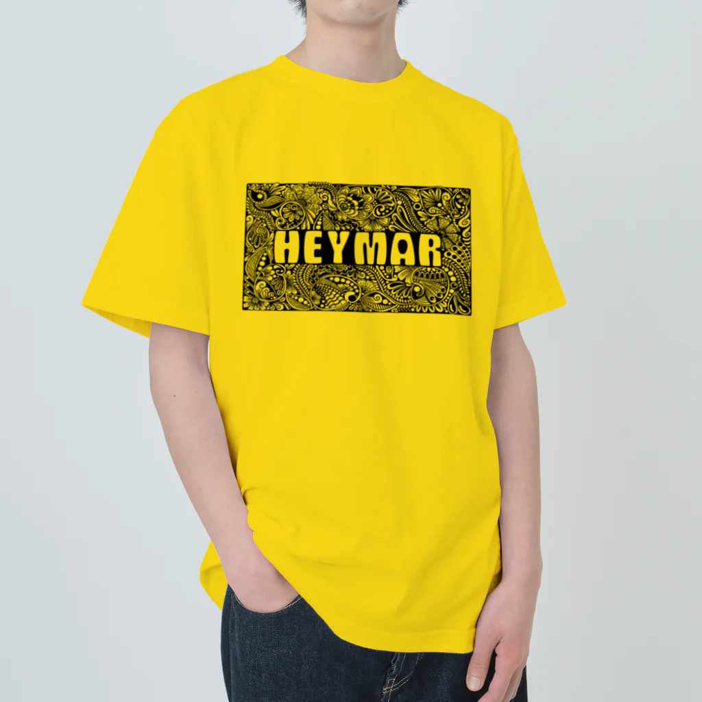 heymar の HEYMARロゴ　黒 ヘビーウェイトTシャツ