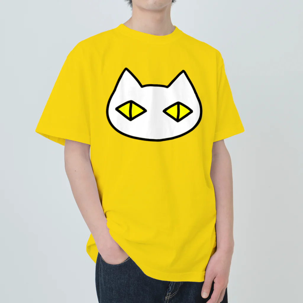 F2 Cat Design Shopの黒猫ボディーガード まもられているほう 002 ヘビーウェイトTシャツ