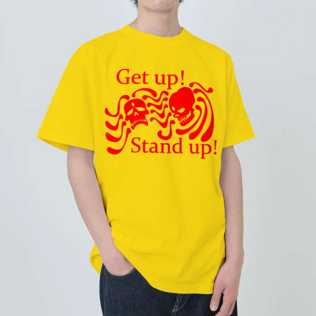 『NG （Niche・Gate）』ニッチゲート-- IN SUZURIのGet Up! Stand Up!(赤) ヘビーウェイトTシャツ