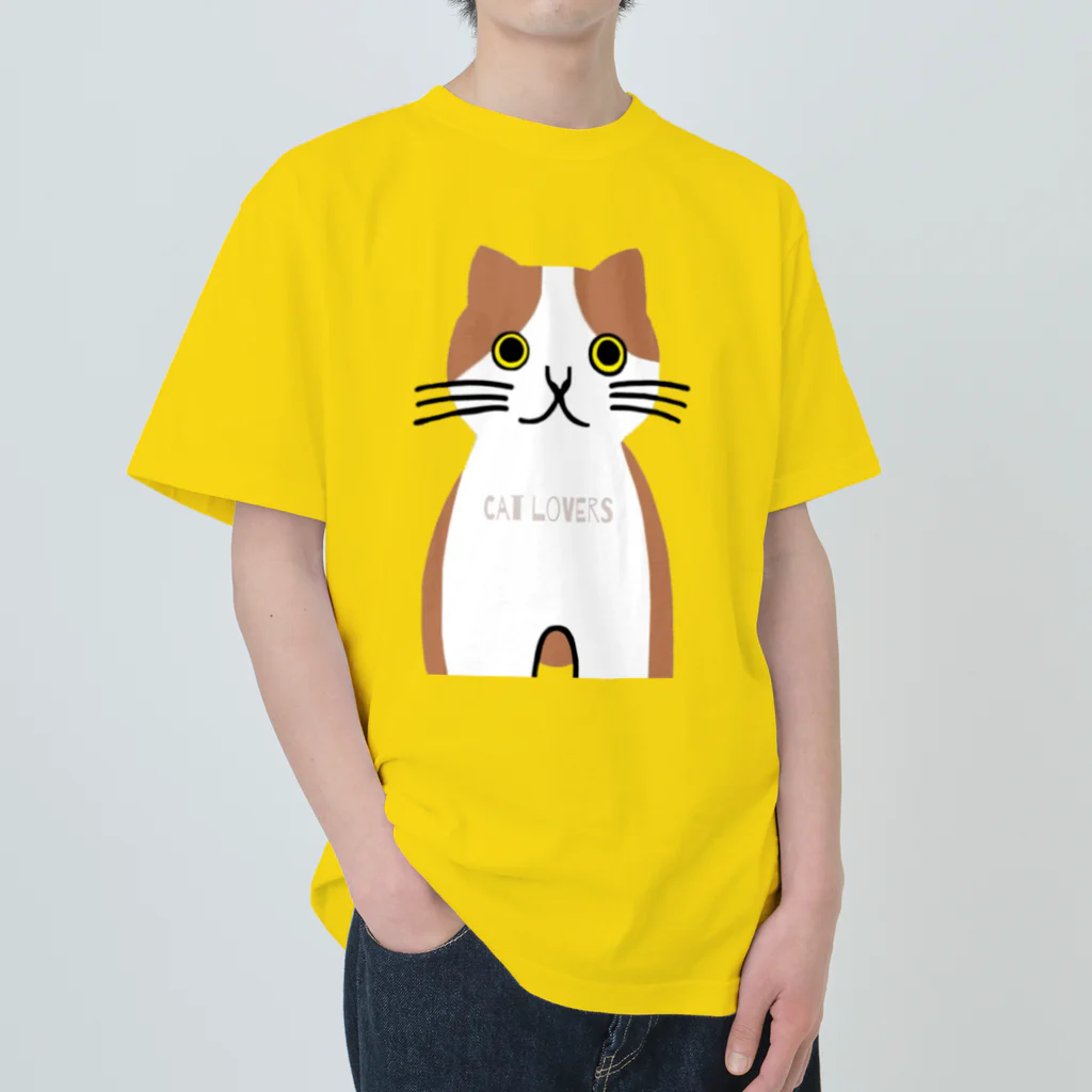 aiueoneko358の茶ハチワレちゃん Heavyweight T-Shirt