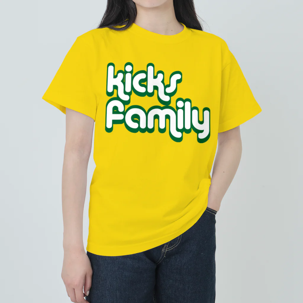 Kicks FamのKicks Family-green ヘビーウェイトTシャツ