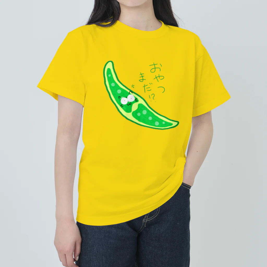 手書き家のおやつまだ！？ネコヅキモ ヘビーウェイトTシャツ