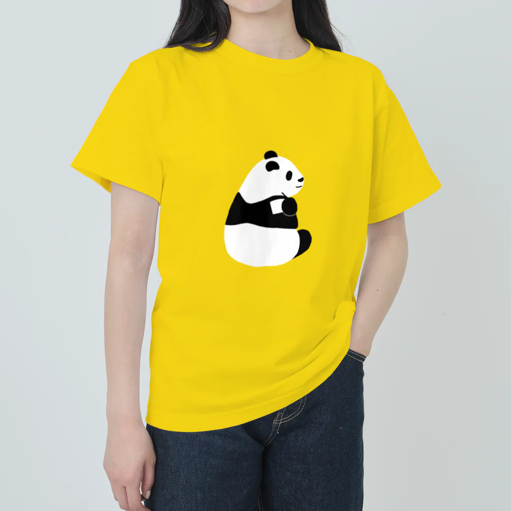 パンダむんの湿布貼る Heavyweight T-Shirt