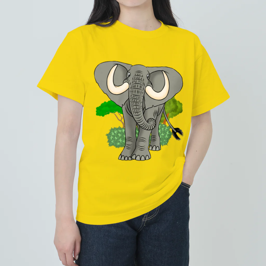 ZOO TYPHOONのアフリカゾウ ヘビーウェイトTシャツ