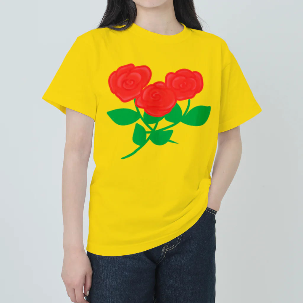 Lily bird（リリーバード）の深紅の薔薇① ヘビーウェイトTシャツ