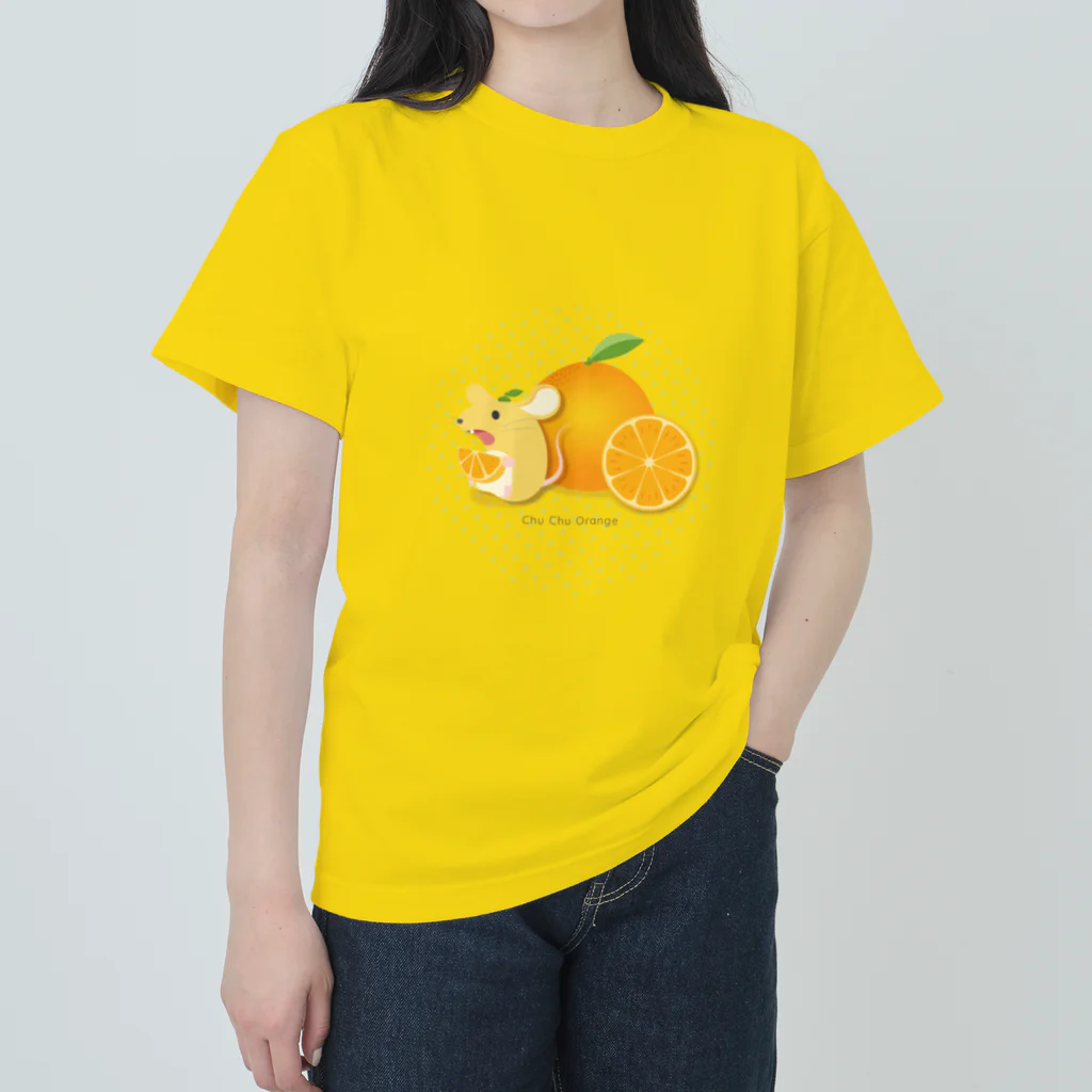 Mame WagonのChu Chu Orange ヘビーウェイトTシャツ