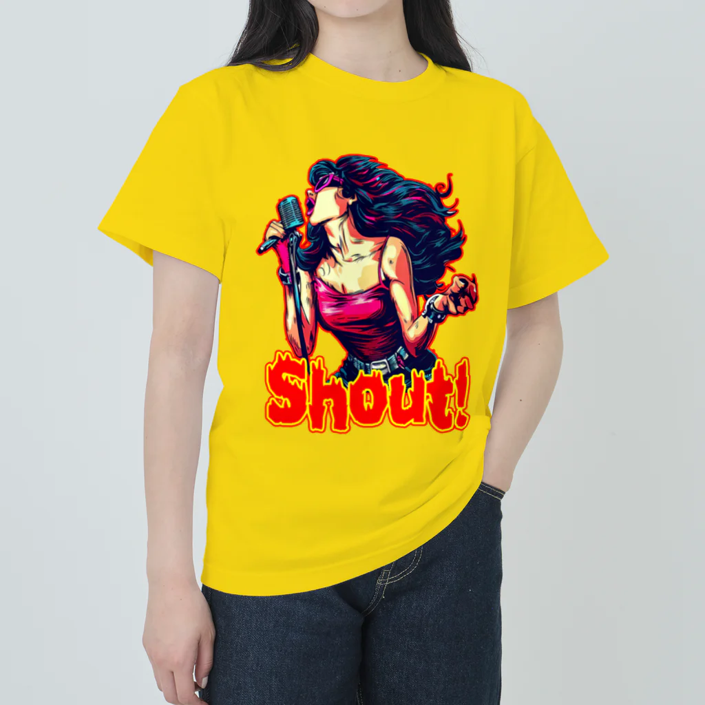 islandmoon13のSHOUT!　【ROCK歌手】シャウト！ Heavyweight T-Shirt