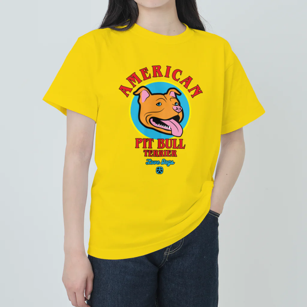 LONESOME TYPE ススのLove❤️Dogs（アメリカンピットブルテリア・オルタナティブ） Heavyweight T-Shirt